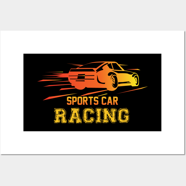 Sports car racing Wall Art by artsytee